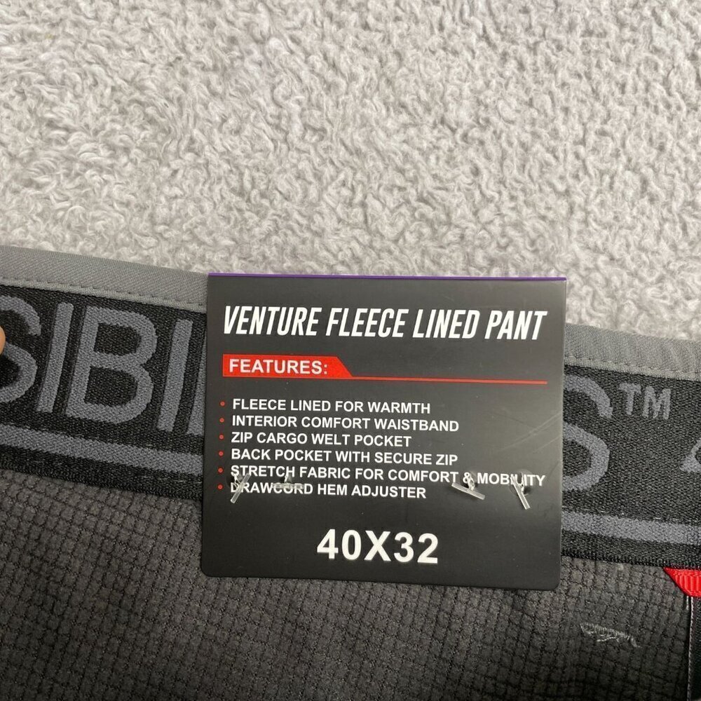 NEW Gerr'y Men's 40X32 Gray Venture Fleece Lined Tech Pants Stretch - Picture 5 of 10